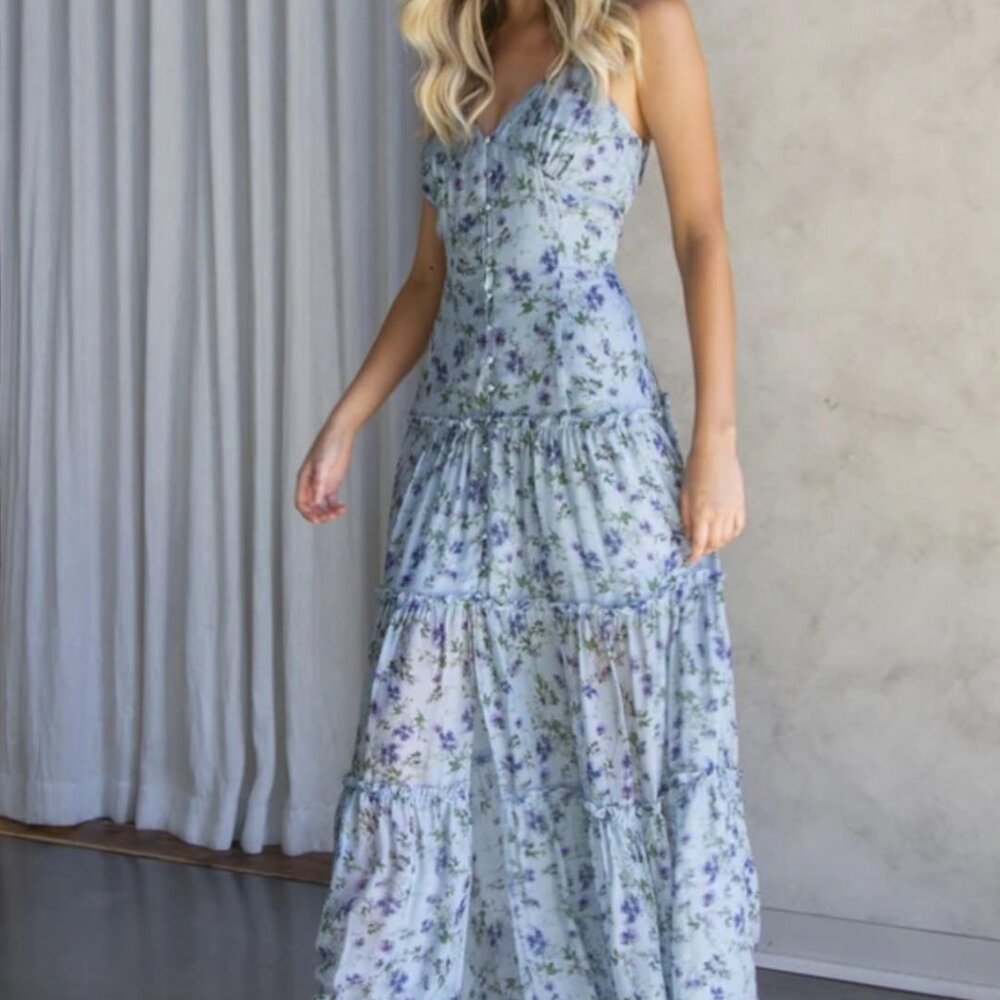 CAMI NYC Naria Dress in Blue Geranium Size Medium